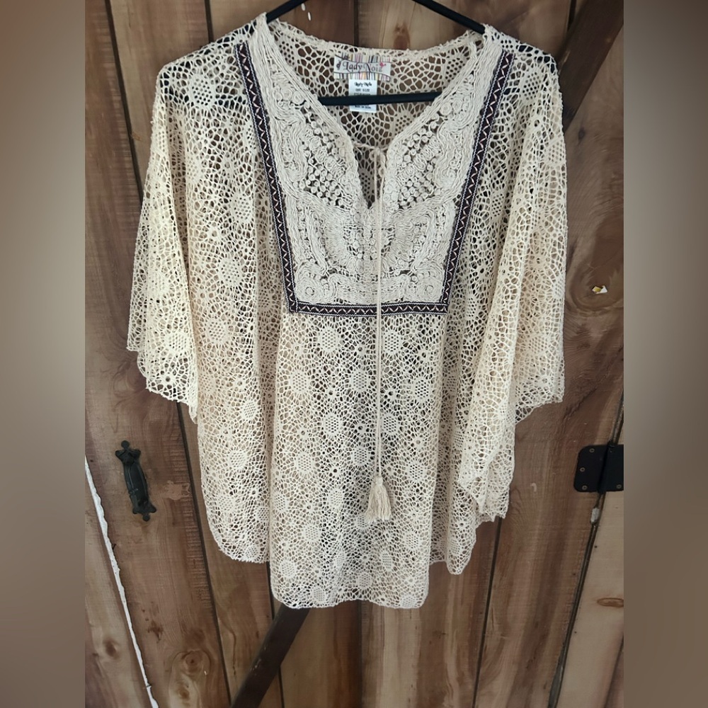Lady Noiz Crochet Boho Top ONE SIZE